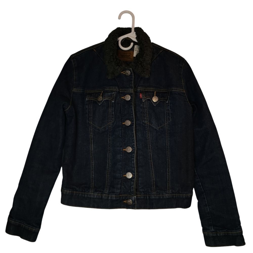 Levi's Women's Quilted Lined Denim Jean Jacket Sz Large